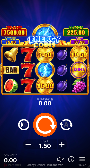 LuckyNiki(ラッキーニッキー)のスロットプレイ画面（スマホ版）
